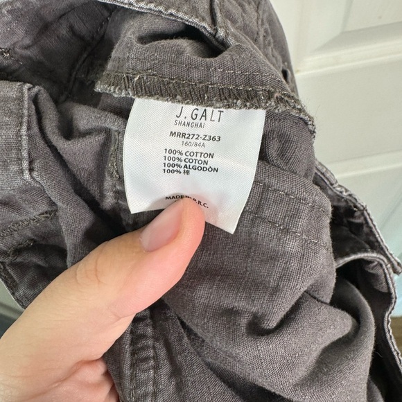 J. Galt Brandy Melville Grey Cargo Utility Style Pants Low Rise Womens Size 26 - Picture 8 of 9